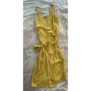 Everlane wrap Yellow Dress
